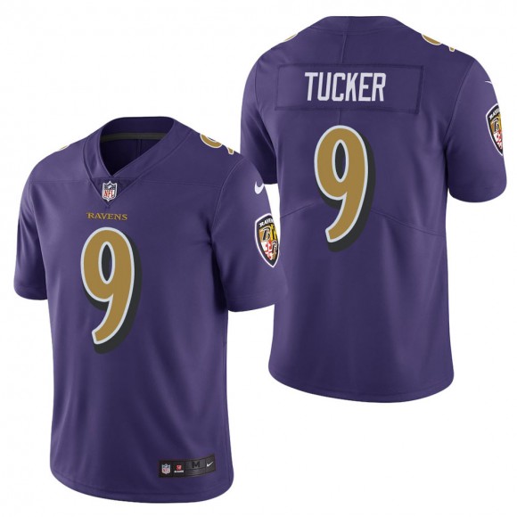 Men's Baltimore Ravens Justin Tucker Purple Color Rush Limited Jersey