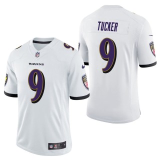 Men's Baltimore Ravens Justin Tucker White Vapor Untouchable Limited Jersey