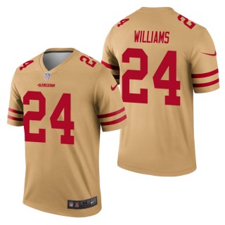 Men's San Francisco 49ers K'Waun Williams Gold Inverted Legend Jersey