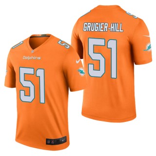 Men's Miami Dolphins Kamu Grugier-Hill Orange Color Rush Legend Jersey