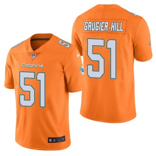 Men's Miami Dolphins Kamu Grugier-Hill Orange Color Rush Limited Jersey