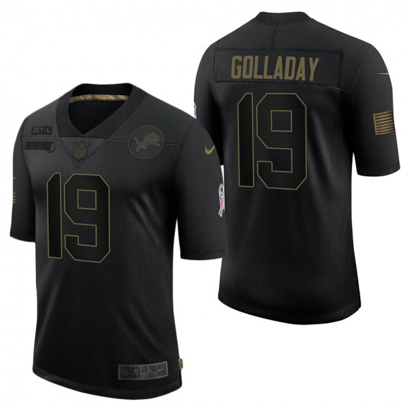 Men's Detroit Lions Kenny Golladay Black Salute to Service Jersey