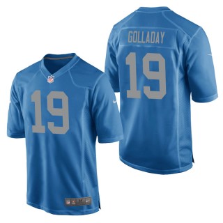Men's Detroit Lions Kenny Golladay Blue Throwback Game Jersey