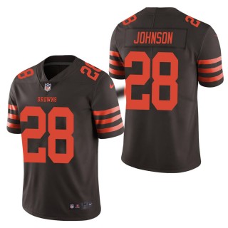 Men's Cleveland Browns Kevin Johnson Brown Color Rush Limited Jersey
