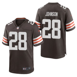 Men's Cleveland Browns Kevin Johnson Brown Game Jersey