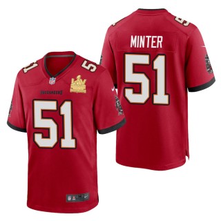 Men's Tampa Bay Buccaneers Kevin Minter Red Super Bowl LV Champions Jersey
