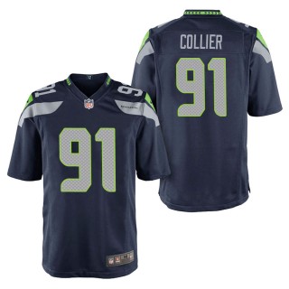 Men's Seattle Seahawks L.J. Collier College Navy Game Jersey