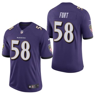 Men's Baltimore Ravens L.J. Fort Purple Vapor Untouchable Limited Jersey