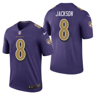 Men's Baltimore Ravens Lamar Jackson Purple Color Rush Legend Jersey