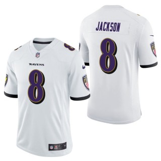 Men's Baltimore Ravens Lamar Jackson White Vapor Untouchable Limited Jersey