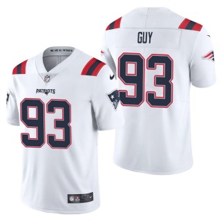 Men's New England Patriots Lawrence Guy White Vapor Limited Jersey