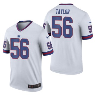 Men's New York Giants Lawrence Taylor White Color Rush Legend Jersey