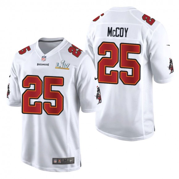 Men's Tampa Bay Buccaneers LeSean McCoy White Super Bowl LV Jersey