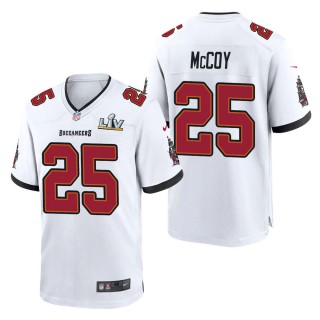 Men's Tampa Bay Buccaneers LeSean McCoy White Super Bowl LV Jersey