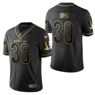 Men's Cincinnati Bengals LeShaun Sims Black Golden Edition Jersey