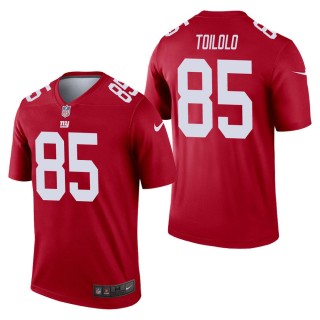 Men's New York Giants Levine Toilolo Red Inverted Legend Jersey