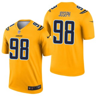 Men's Los Angeles Chargers Linval Joseph Gold Inverted Legend Jersey