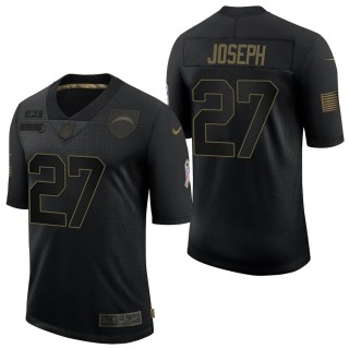 Men's Los Angeles Chargers Linval Joseph Black Salute to Service Jersey