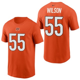 Men's Cincinnati Bengals Logan Wilson Orange 2021 Name & Number T-Shirt