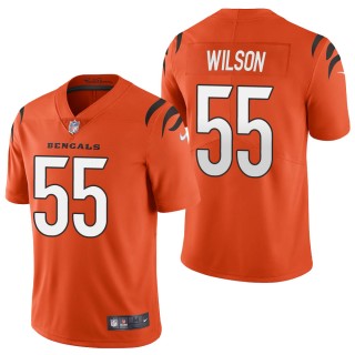 Men's Cincinnati Bengals Logan Wilson Orange 2021 Vapor Limited Jersey