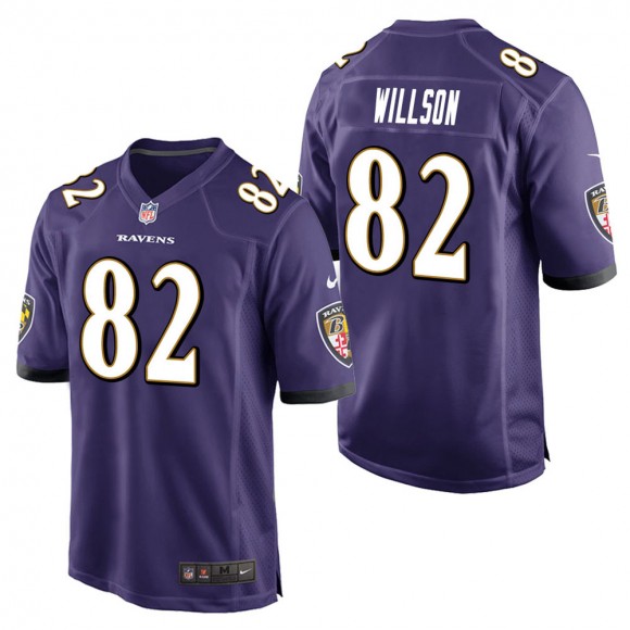 Men's Baltimore Ravens Luke Willson Purple Game Jersey