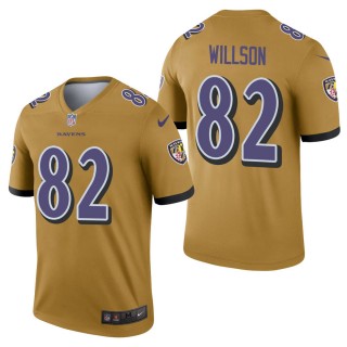 Men's Baltimore Ravens Luke Willson Gold Inverted Legend Jersey