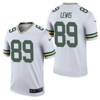 Men's Green Bay Packers Marcedes Lewis White Color Rush Legend Jersey