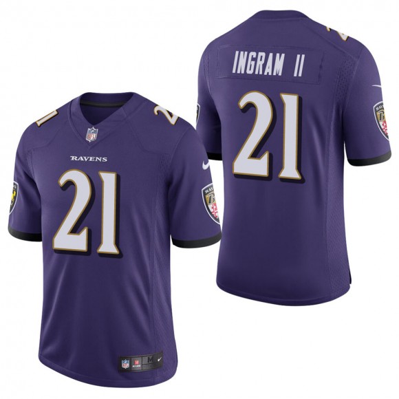 Men's Baltimore Ravens Mark Ingram Purple Vapor Untouchable Limited Jersey