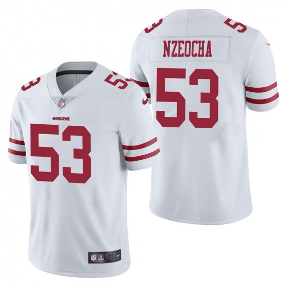 Men's San Francisco 49ers Mark Nzeocha White Vapor Untouchable Limited Jersey