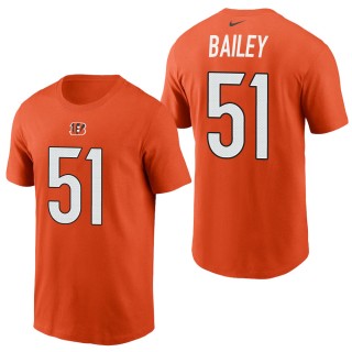 Men's Cincinnati Bengals Markus Bailey Orange 2021 Name & Number T-Shirt