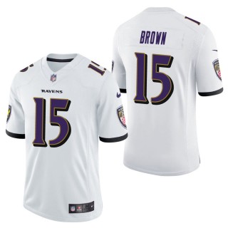 Men's Baltimore Ravens Marquise Brown White Vapor Untouchable Limited Jersey