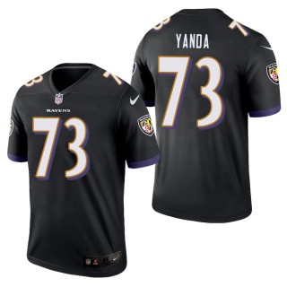 Men's Baltimore Ravens Marshal Yanda Black Legend Jersey