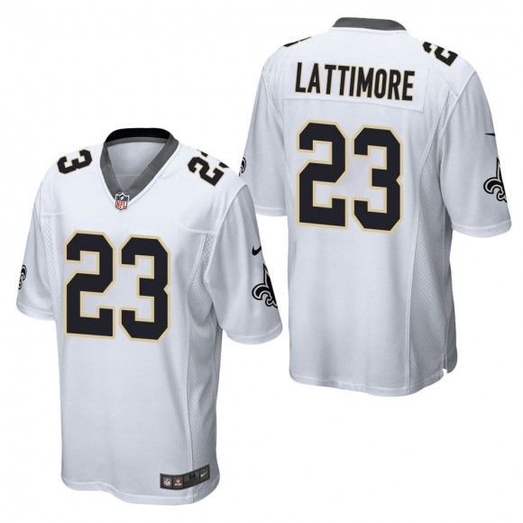 Men's New Orleans Saints Marshon Lattimore White Game Jersey