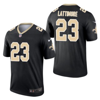 Men's New Orleans Saints Marshon Lattimore Black Legend Jersey