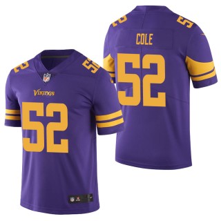 Men's Minnesota Vikings Mason Cole Purple Color Rush Limited Jersey