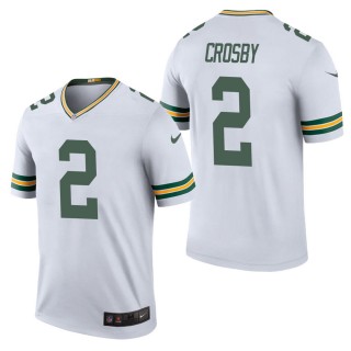 Men's Green Bay Packers Mason Crosby White Color Rush Legend Jersey