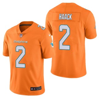 Men's Miami Dolphins Matt Haack Orange Color Rush Limited Jersey