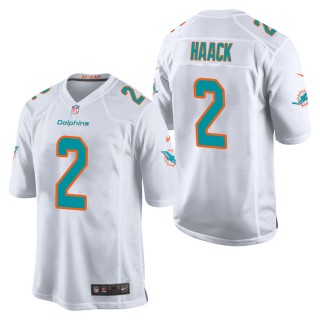 Men's Miami Dolphins Matt Haack White Game Jersey