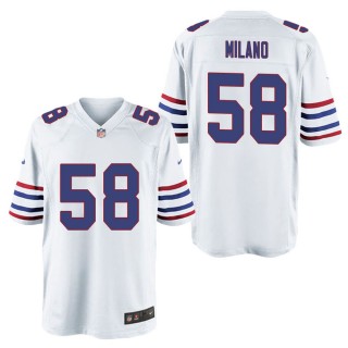 Men's Buffalo Bills Matt Milano White Alternate Game Jersey