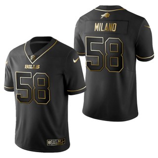 Men's Buffalo Bills Matt Milano Black Golden Edition Jersey