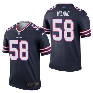 Men's Buffalo Bills Matt Milano Navy Inverted Legend Jersey