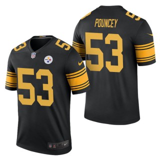 Men's Pittsburgh Steelers Maurkice Pouncey Black Color Rush Legend Jersey