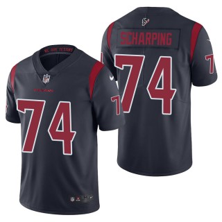 Men's Houston Texans Max Scharping Navy Color Rush Limited Jersey