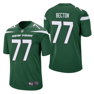 Men's New York Jets Mekhi Becton Green Game Jersey