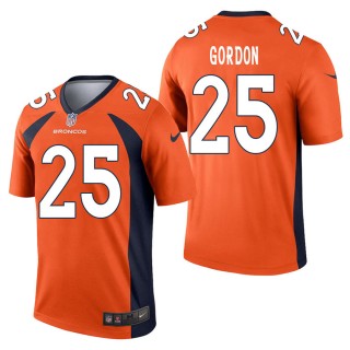 Men's Denver Broncos Melvin Gordon Orange Legend Jersey