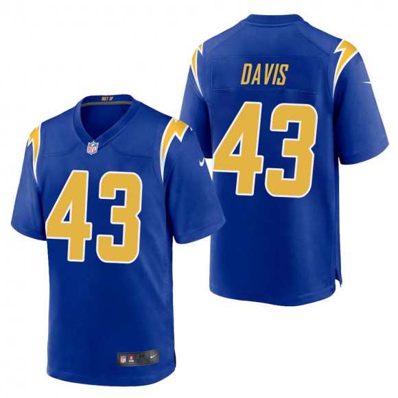 Men's Los Angeles Chargers Michael Davis Royal 2nd Alternate Game Jersey