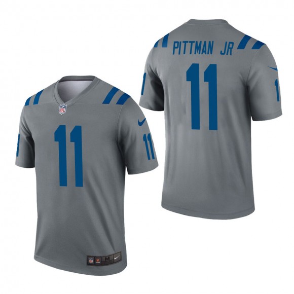 Men's Indianapolis Colts Michael Pittman Jr. Gray Inverted Legend Jersey