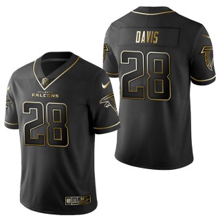 Men's Atlanta Falcons Mike Davis Black Golden Edition Jersey