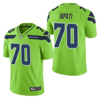 Men's Seattle Seahawks Mike Iupati Green Color Rush Limited Jersey