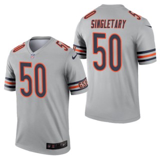 Men's Chicago Bears Mike Singletary Silver Inverted Legend Jersey